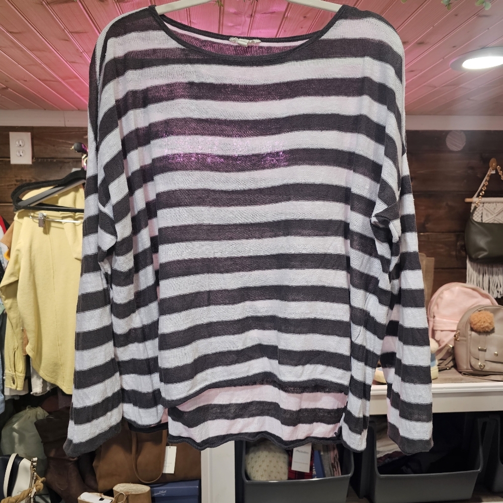 Eileen Fisher Organic Linen Dolman Sleeve Boxy Cozy Prarie CabinCore Top - Picture 4 of 16